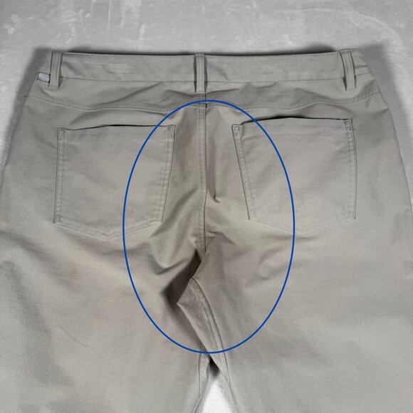 Lululemon Denim Pants Men Size 38 Light Gray ABC Slim Fit W38 L27 LM7AQ6S - Picture 10 of 12